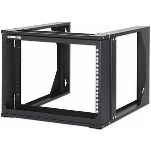 Manhattan 19" Wall Mount Open Frame Network Rack, 6U, Front-Hinged Swing Frame