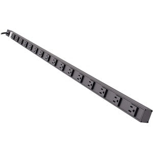 Tripp Lite by Eaton 16-Outlet Vertical Power Strip, 120V, 15A, NEMA 5-15P, 15 ft. (4.57 m) Cord, 48 in., Black Housing