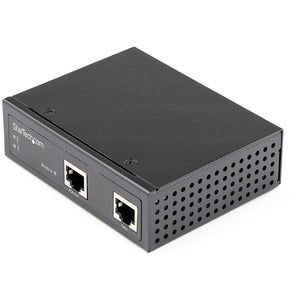 StarTech.com Industrial Gigabit Ethernet PoE Injector 30W 802.3at PoE+ Midspan 48V-56VDC Power Over Ethernet Injector Adapter -40C to +75C