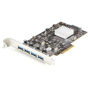 StarTech.com 4-Port USB PCIe Card - 10Gbps USB 3.2 Gen 2 Type-A PCI Express Expansion Card - 2 Controllers - 4xUSB - Windows/Mac/Linux