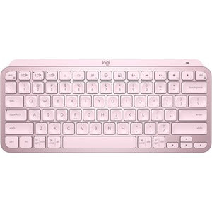 Logitech MX Keys Mini Minimalist Wireless Illuminated Keyboard, Compact, Bluetooth, USB-C - Rose