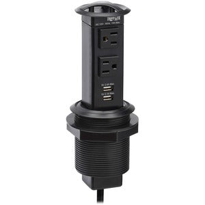 Base de carga y suministro de energía emergente Power It! de Tripp Lite by Eaton con 2 tomas de corriente, 2 USB-A, cable de 6 pies, protección antimicrobiana, color negro