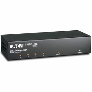 Eaton Tripp Lite Serie 4-Port DVI-Splitter mit Audio und Signalverstärker - Single-Link DVI-I, 1920 x 1200 (1080p) bei 60 Hz, TAA