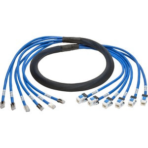 Eaton Tripp Lite Series Cat6a 10G Pre-Terminated Copper Trunk Assembly (6x RJ45 M/F), Blue, 6 ft. (1.83 m)