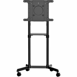 StarTech.com Mobile TV Cart, Portable Rolling TV Stand, 37-70 inch VESA Display Mount (154lb/70kg), Shelf & Storage, Rotate/Tilt Display