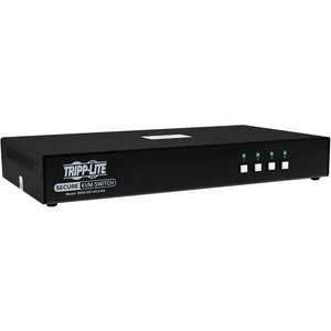 Sicherer KVM-Switch von Tripp Lite von Eaton, 4-Port, Single Head, DP auf HDMI (x4), 4K, NIAP PP4.0, Audio, CAC, TAA