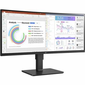 LG Ultrawide 34BQ77QC-B 34" Class Webcam WQHD Curved Screen LCD Monitor - 21:9 - Textured Black