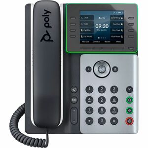 Poly Edge E350 IP-Telefon – schnurgebunden – schnurgebunden/schnurlos – WLAN, Bluetooth – Desktop, Wandmontage – Schwarz – TAA-konform