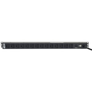 PDU básica monofásica de 120 V y 1,8 kW de la serie Eaton Tripp Lite, 14 tomacorrientes NEMA 5-15R, entrada NEMA 5-15P, cable de 4,57 m (15 pies), 0 U vertical