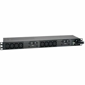 PDU básica monofásica de 200-240 V de la serie Eaton Tripp Lite de 7,7 kW, 10 tomacorrientes C13, entrada azul IEC 309 de 32 A, cable de 3,6 m, montaje en rack de 1 U