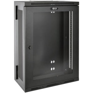 Tripp Lite by Eaton SmartRack 18U Low-Profile Patch-Depth Wall-Mount Half-Height Rack Enclosure, Clear Acrylic Window, Hinged Back