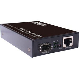 Tripp Lite by Eaton Hardened Gigabit Fiber to Ethernet Media Converter, 10/100/1000 Mbps, RJ45/SFP, -10&deg; to 60&deg;C, TAA