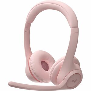 Logitech Zone 300 Wireless Bluetooth Headset With Noise-Canceling Microphone, Compatible with Windows, Mac, Chrome, Linux, iOS, iPadOS, Android - Rose