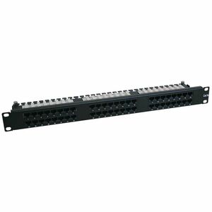 Eaton Tripp Lite Series 48-Port 1U Rack-Mount Cat6/Cat5 High Density 110 Patch Panel, 568B, RJ45 Ethernet, TAA