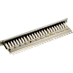 Black Box CAT6 Shielded Patch Panel - 1U, 24-Port