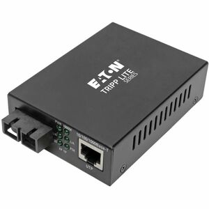 Convertidor de medios de fibra multimodo Gigabit a Ethernet Eaton Tripp Lite Series, POE+ - 10/100/1000 SC, 1310 nm, 2 km (1,2 mi)