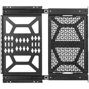 Atdec media storage sliding panel - Universal mounting hole pattern - For media and networking devices