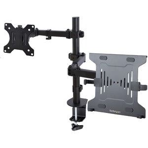 StarTech.com Monitor Arm with VESA Laptop Tray, For a Laptop & Single Display up to 32" (17.6lb/8kg), Adjustable Desk Laptop Arm Mount