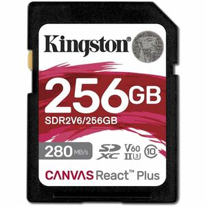 Kingston Canvas React Plus 256 GB Class 10/UHS-II (U3) V60 SDXC