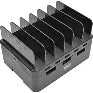 Estación de carga USB de 5 puertos de Tripp Lite by Eaton con almacenamiento de dispositivo integrado, salida de cargador USB de 12 V 4 A (48 W)