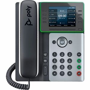 Poly Edge E300 IP Phone - Corded - Corded - Desktop, Wall Mountable - Black - PEGASUSS 