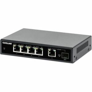 Intellinet 5-Port Gigabit Ethernet PoE+ Switch with SFP Port