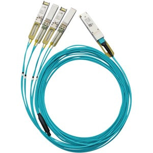 Accortec Active Fiber Hybrid Solution, Ethernet 100GbE to 4x25GbE, QSFP28 to 4xSFP28, 10m