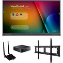 ViewSonic ViewBoard IFP8652-1C-C1 - 4K Interactive Display, WiFi Adapter, Fixed Wall Mount, Chromebox - 400 cd/m2 - 86" - PEGASUSS 