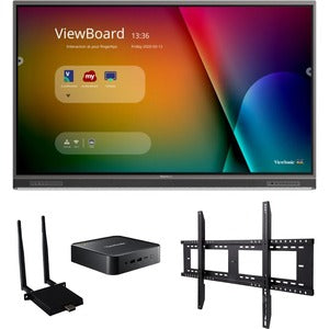 ViewSonic ViewBoard IFP7552-1C-C1 - 4K Interactive Display, WiFi Adapter, Fixed Wall Mount, Chromebox - 400 cd/m2 - 75"