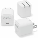 Plugable GaN USB C Charger Block, 30W Portable Charger, Foldable Prongs, 3 Pack - PEGASUSS 