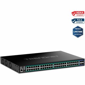 TRENDnet 52-Port Gigabit Web Smart PoE+ Switch with 10G SFP+ Slots