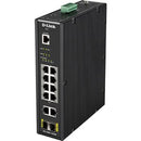 D-Link 12-Port Gigabit Smart Managed Industrial PoE Switch-Wide Temp-240W PoE Budget - PEGASUSS 