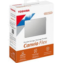 Toshiba Canvio Flex HDTX120XSCAA 2 TB Portable Hard Drive - External - Silver - PEGASUSS 