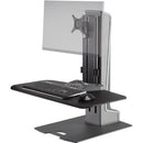 HAT Winston-E Sit-Stand Single Monitor Mount w/ Compact Worksurface - PEGASUSS 