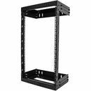 StarTech.com 2-Post 18U Heavy-Duty Wall Mount Network Rack, 19" Open Frame Server Rack with Adjustable Depth, Data Rack for IT Equipment~ - PEGASUSS 