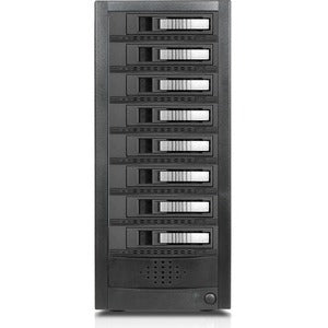 RAIDage JAGE9BT8HDSL-M1 Drive Enclosure 12Gb/s SAS, SATA/600 - Mini-SAS HD Host Interface Tower - Silver, Black - PEGASUSS 