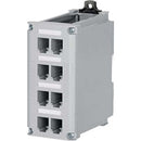 IndustrialNet Mini-Com 8-port DIN Rail Shielded Patch Panel - PEGASUSS 