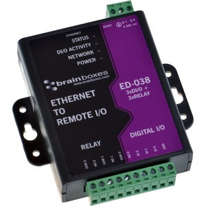 Brainboxes - ED-038 Ethernet to Digital I/O Relay - PEGASUSS 