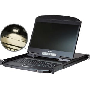 Aten 19in Wide Screen 16-port Lcd Kvm Switches; 1366 X 768 @ 60 Hz; 5 Ms; 0.3 Mm X 0.