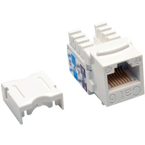 Conector Keystone de conexión a presión estilo Cat6/Cat5e 110 de la serie Eaton Tripp Lite, color blanco, paquete de 25, TAA