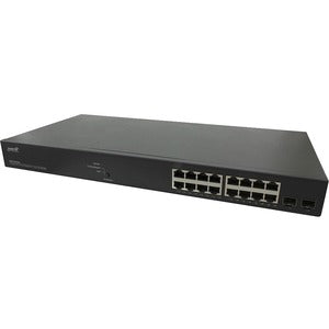 Transition Networks Inc Smart Managed Poe+ Switch, 16-port Gigabit Poe+, 2-port 100/1000 Sfp