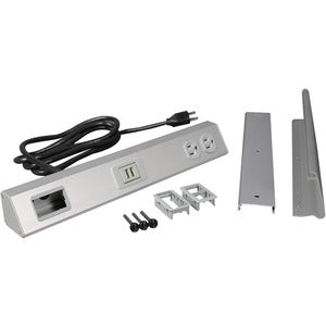 Wiremold TableSource Table Box with 1 Communication Opening, Backsplash-Mounted, 6' Cord - PEGASUSS 