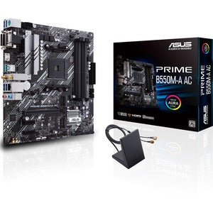 Asus Prime B550M-A AC Desktop Motherboard - AMD B550 Chipset - Socket AM4 - Micro ATX - PEGASUSS 