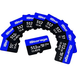 10 PACK iStorage microSD Card 512GB | Encrypt data stored on iStorage microSD Cards using datAshur SD USB flash drive | Compatible with datAshur SD drives only - PEGASUSS 