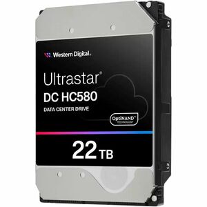 WD Ultrastar DC HC580 WUH722422ALE6L4 22 TB Hard Drive - 3.5" Internal - SATA (SATA/600) - Conventional Magnetic Recording (CMR) Method