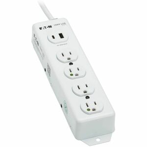 Eaton Tripp Lite Series Safe-IT UL 1363 Medical-Grade Power Strip, 4 Hospital-Grade Outlets, USB Charging, Safety Covers, Antimicrobial, 15 ft. Cord - PEGASUSS 