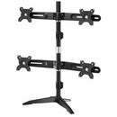 Amer Mounts Quad Monitor Stand Mount (2 over 2) Supports Flat Panel Sizes 15" to 24" AMR4SU - PEGASUSS 