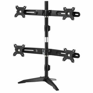 Amer Mounts Quad Monitor Stand Mount (2 over 2) Supports Flat Panel Sizes 15" to 24" AMR4SU