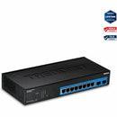 TRENDnet 10-Port Gigabit Web Smart Switch; 20 Gbps Switching Capacity; 8 x RJ-45 Ports; 2 x SFP; Slots; VLAN; QoS; LACP; IPv6 Support; Fanless; Rack Mountable; Lifetime Protection; TEG-082WS - PEGASUSS 