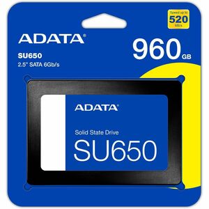 Adata Ultimate SU650 960 GB Solid State Drive - 2.5" Internal - SATA (SATA/600) - Black